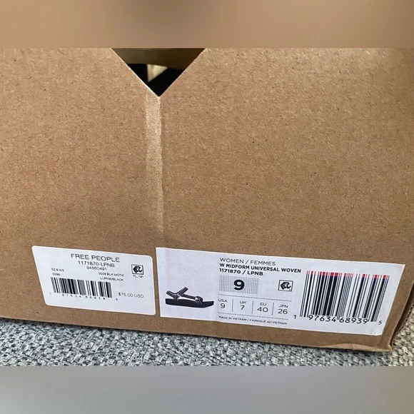 Teva Free People NWT Womens Midform Universal Woven Sandals Lupine/Black Size 9 - Picture 6 of 10